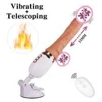 Image for Telescopic Vibrating Realistic Dick Dildo 